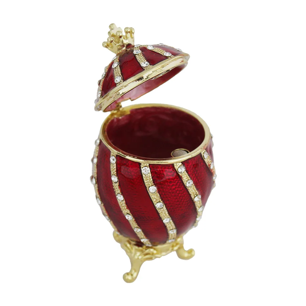 YAFFIL Jewelry Box Christmas Easter Egg Boxes Can Hold Necklaces, Rings And Other Accessories Vintage Egg Standing Box