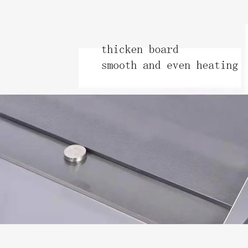 Commercial Countertop Griddle Stainless Steel Non Stick Adjustable Temperature Teppanyaki Grill for Restaurant Kitchen