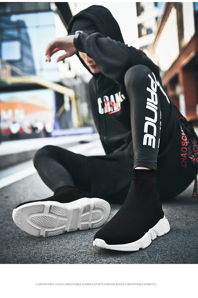 2025, schwarze High-Top-Sneaker für Herren und Damen, klassische Designer-Strick-Freizeit-Sneaker für Herren, modische, bequeme Slip-on-Sportschuhe für Damen – Detail 12