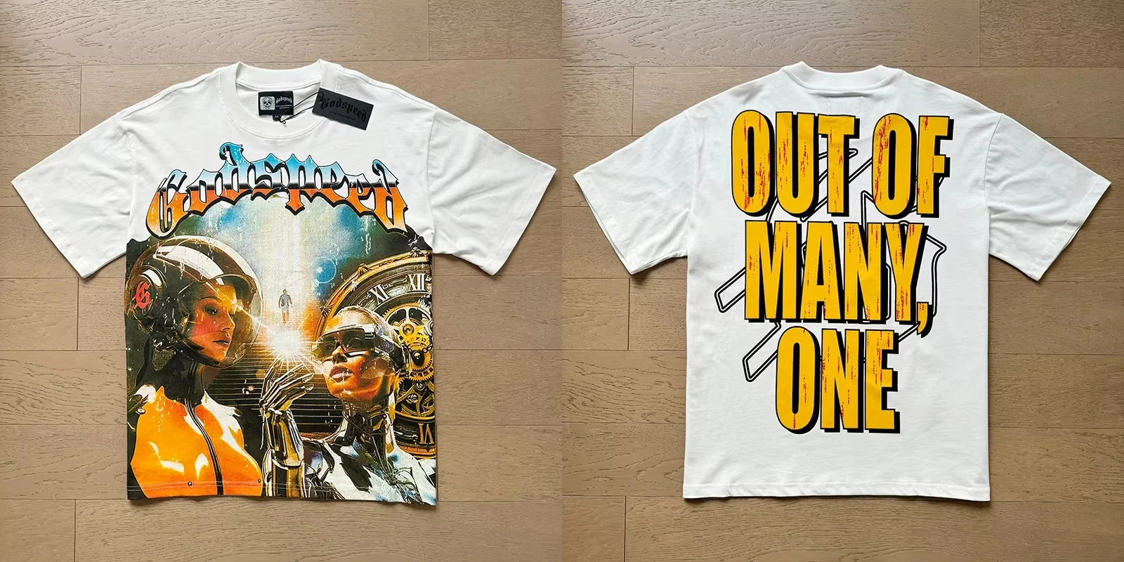 2025 New Men's Clothing Godspeed T-shirts American High Street Fashion Print Short Sleeve GOD SPEED Top Tee image 4