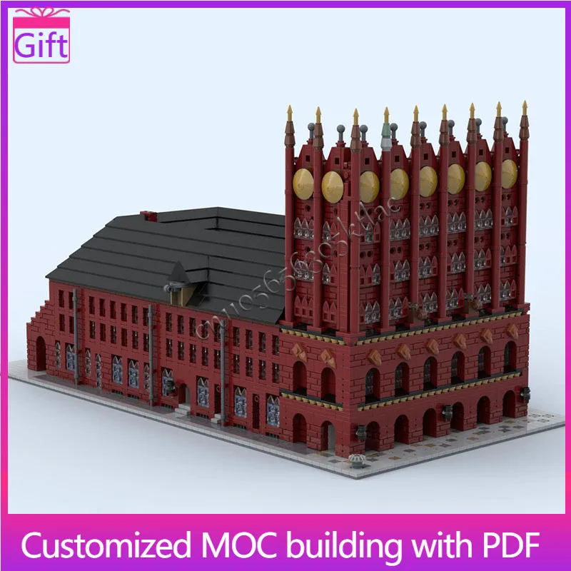 

7491 PCS Hot Selling Historic Red Brick Building Model Modular Building Blocks Kids Assembly Display Toys Festival Surprise Gift