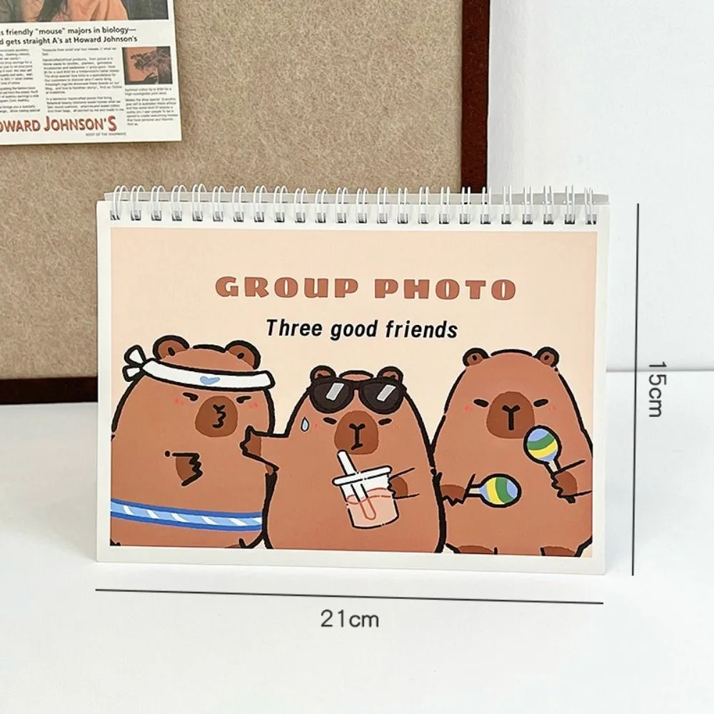 Cartoon Capybara Tape Collection Book Reusable Capybara Tape Holder Notebooks Stationery Release Notebook Hand Account Tool