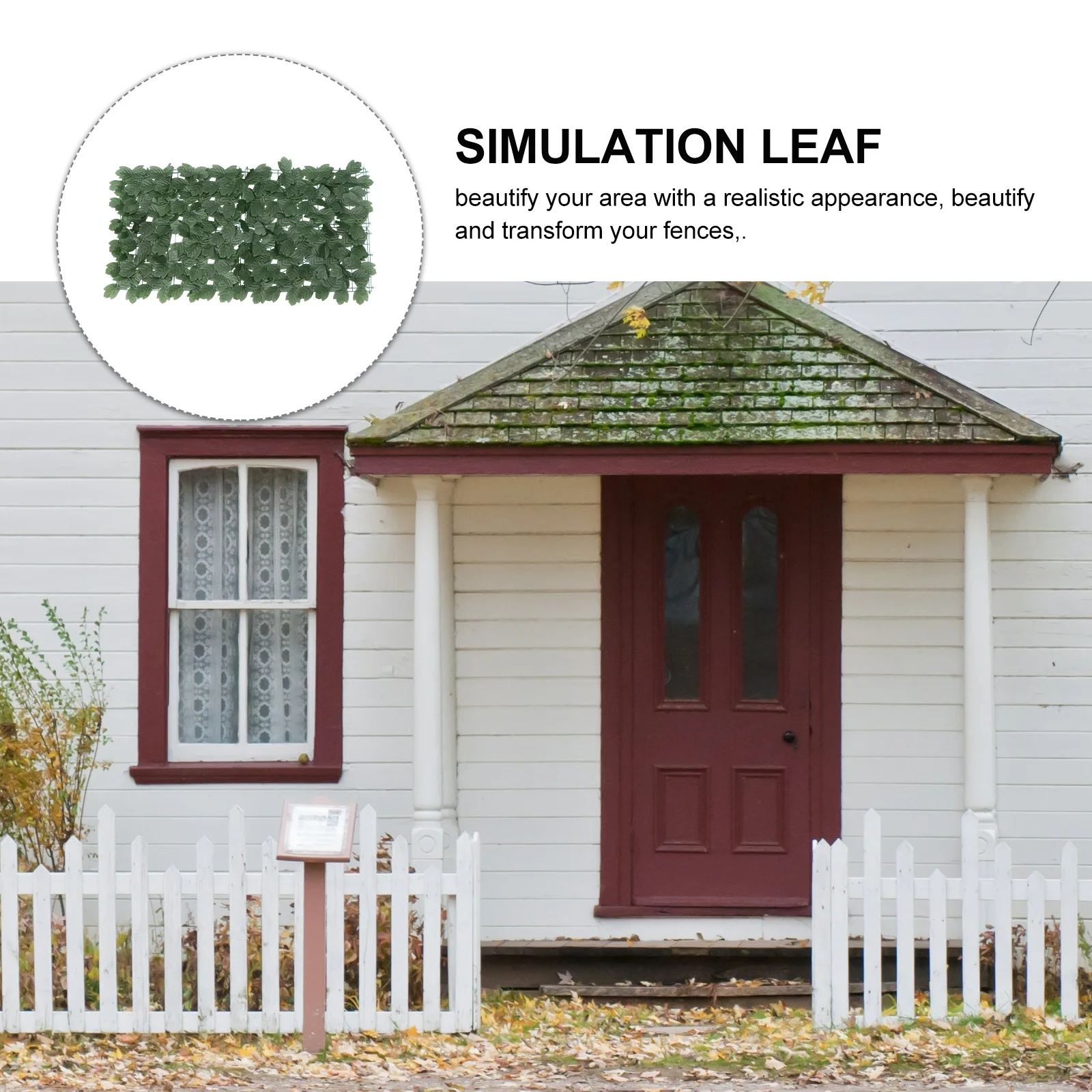 

Simulated Leaves Garden Fence Artificial Maple Leaf Hedge Roll Outdoor Privacy Leaf Fence Screen Garden Decor Uv Resistant