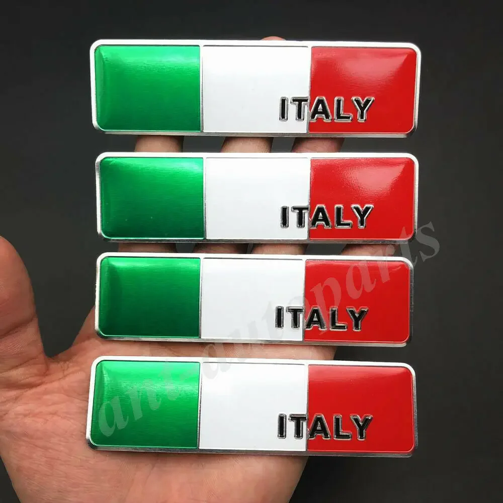 

4x Metal Italy Italian Flag Car Emblem Badge Motorcycle Decals Sticker Fairing