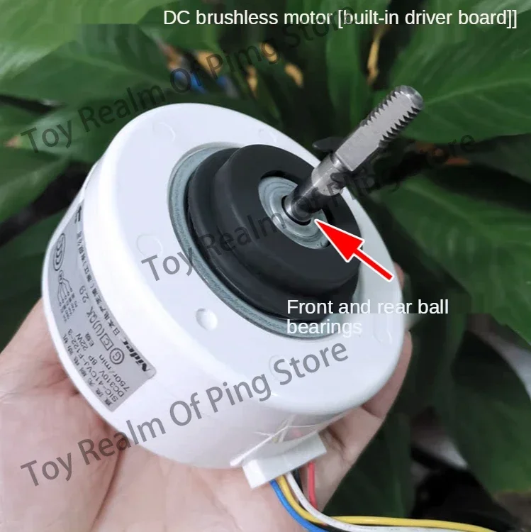 220V Silent DC Motor Own Drive High Power Brushless  of Air Conditioning Fan   Generator + Crank  LED Towns SIC-49CVL-F134-1