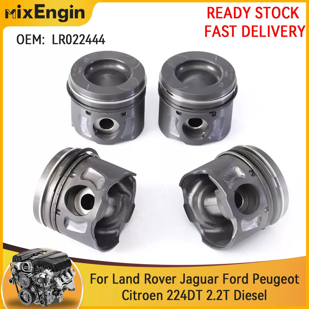 

Engine 4pcs Pistons & Rings Kit 85.5mm STD Fit 2.2 T For Land Rover Jaguar Ford Peugeot Citroen 224DT 2.2T Diesel 06-19 LR022444
