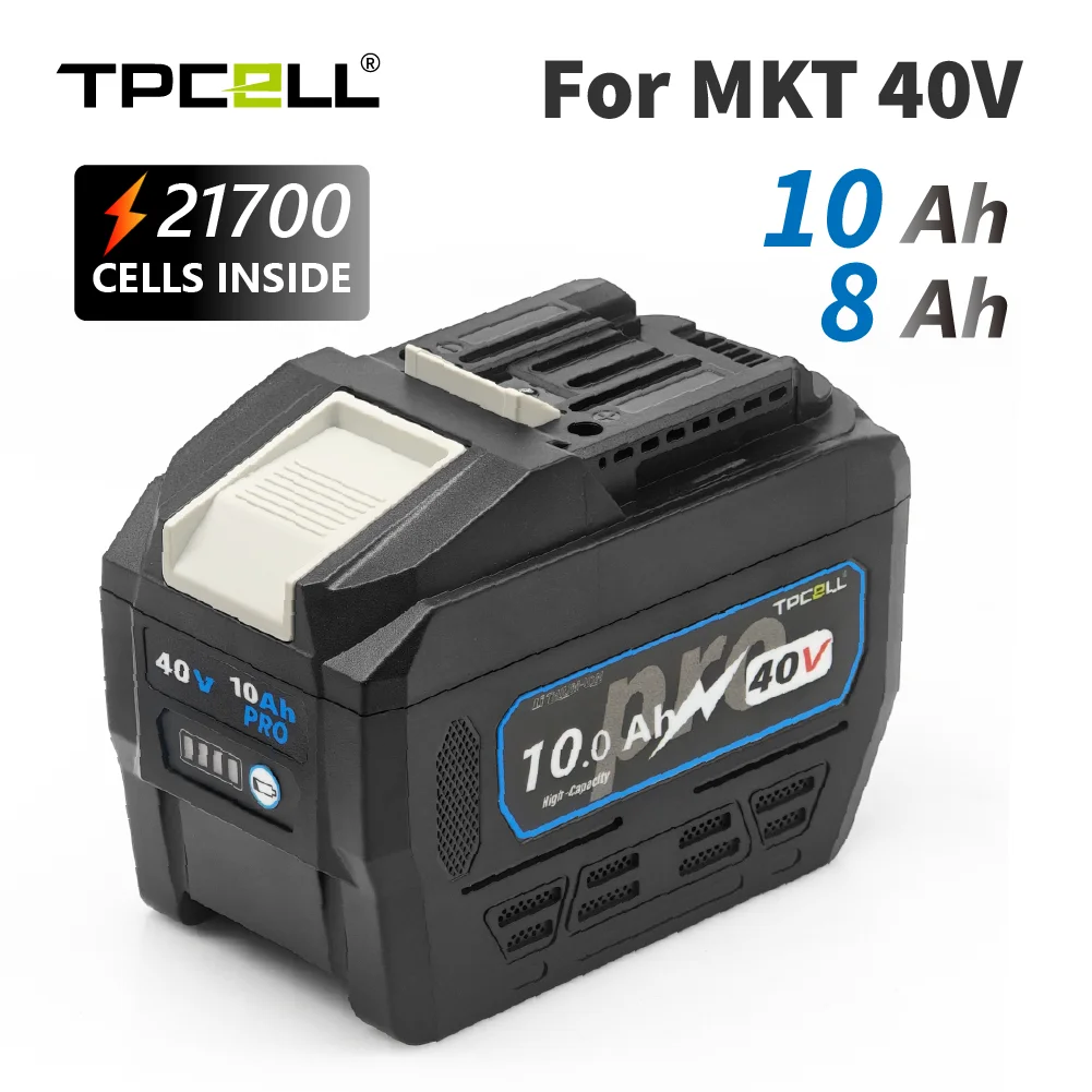 TPCELL 40V 8/10Ah For MKT Tabless 21700 18V Professional  Battery Li-ion Replacement  BL4080 BL4080F High Output