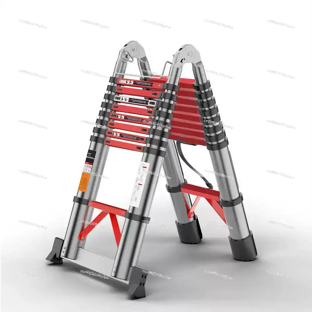 

Бытовая телескопическая лестница 2,3/2,7 м, портативные утолщенные лестницы, инженерная уличная складная лестница
