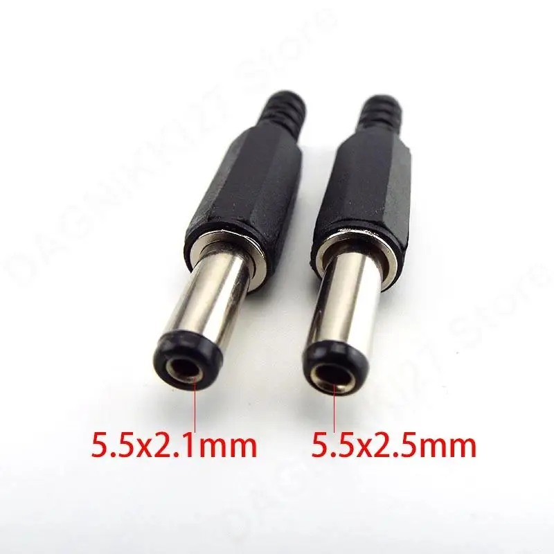 DC female male Power supply Plug Connectors 5.5mm x 2.1mm 5.5x2.5mm Female male Jack Socket Adapter Wire 5525 5521 V27