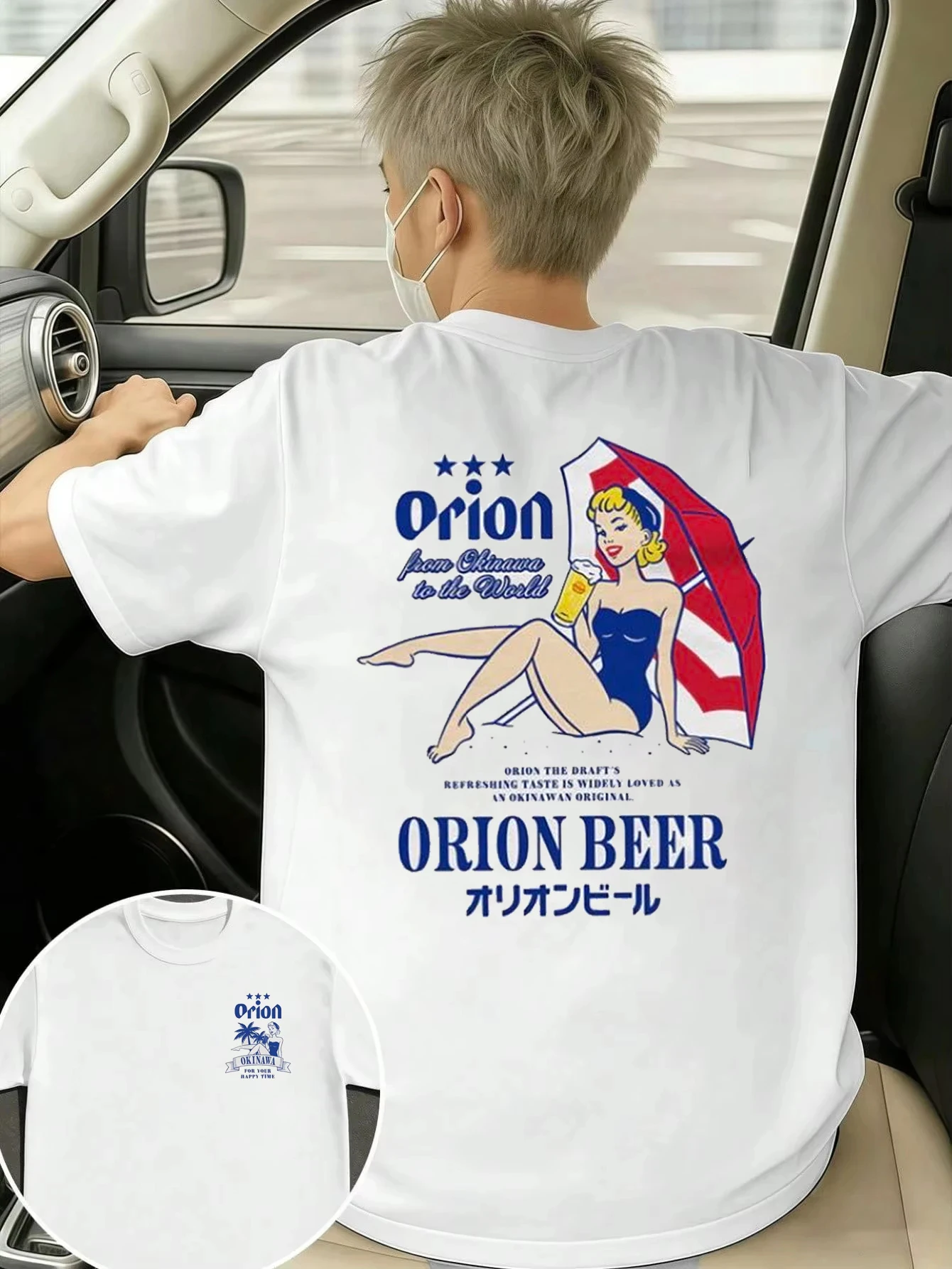 2026 Vintage Beach Pin Up Lady Graphic Mens T Shirt Casual Loose Fit Short Sleeve Retro Holiday Streetwear Print Daily Wear Top