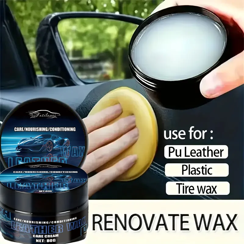 Kit de restauration en cuir et plastique pour voiture – Revitalisez et lustre noir, parfait pour tous les véhicules, sièges d'auto et restauration intérieure