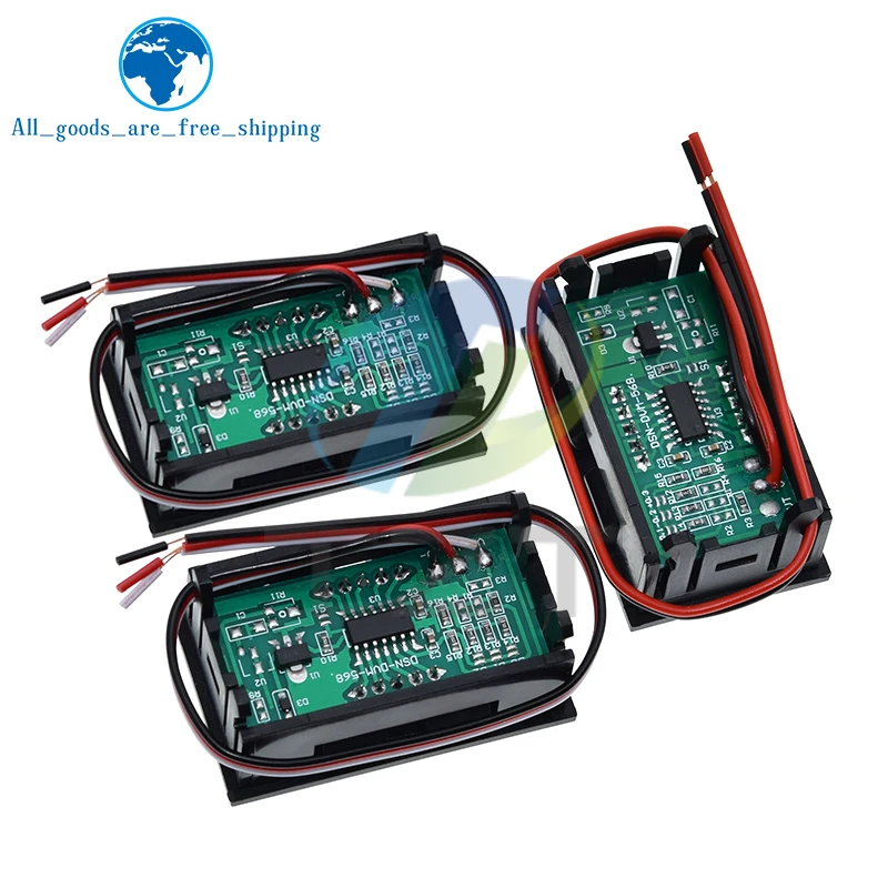 0.56 Inch Mini Red Green Blue LED Display Panel Voltage Meter Voltmeter Home Use Voltage 3 Three Digital DC 4.5V 30V 2 / 3 Wires