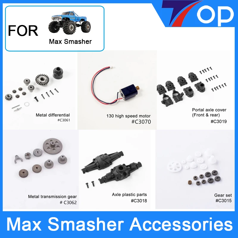 FMS 1/24 Power Wagon Max Smasher K5 Blazer FCX24 Original Spare Parts Motor Gear Box CVD Battery Servo Differential