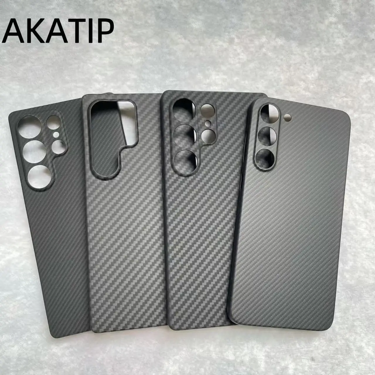 AKATIP For Samsung Galaxy S22/23/24/25 Ultra Aramid Fiber Carbon Fiber Lightweight Business S23FE, S24FE, A56 Protective Cover