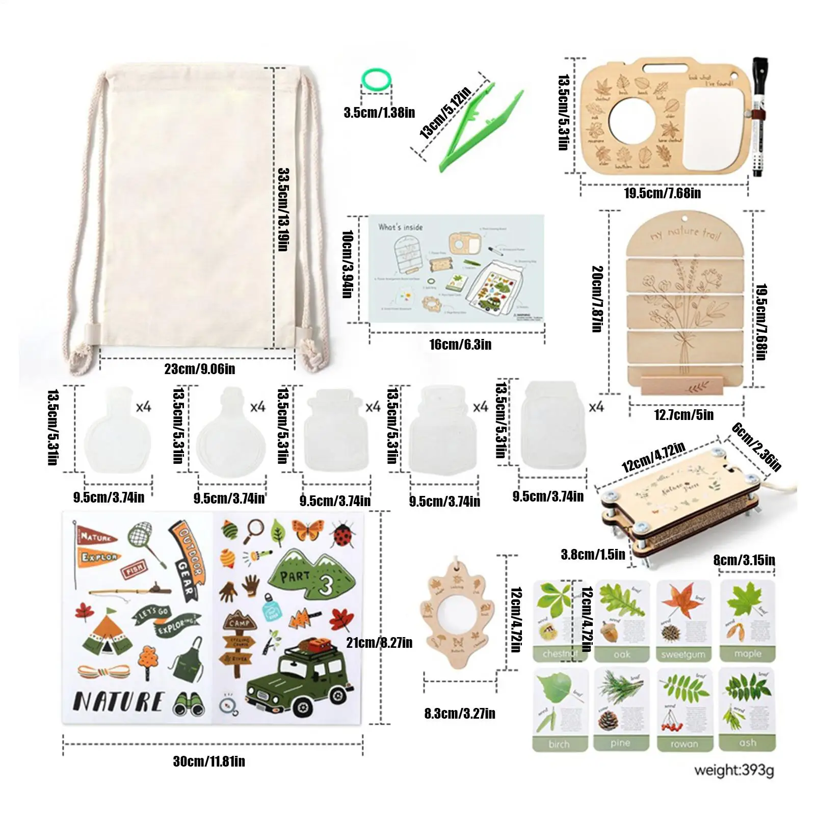 Kit di avventura per bambini Gioco per microscopio per piante Kit di avventure all'aperto per bambini per studenti adolescenti Scuola Compleanno Campeggio Fuori dal giardino