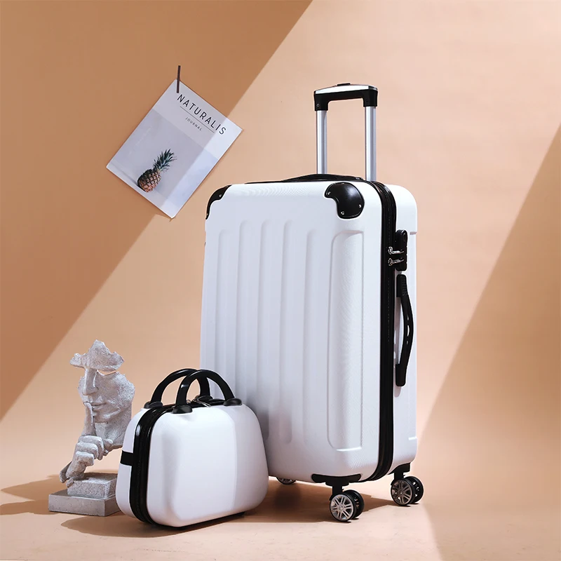 New Suitcase for Men and Women 20inch Boarding Luggage Corner Password Box Thickeneded Trolley Suitcase with the Same Style Cosmetic Case for Travel