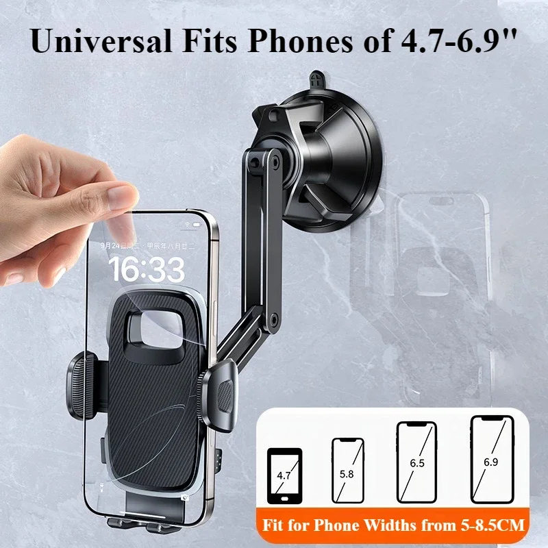 

Oatsbasf вакуумный держатель для телефона на присоске, подставка для телефона 4,7-6,9 дюйма, регулируемый угол наклона, подставка для телефона для iPhone Xiaomi