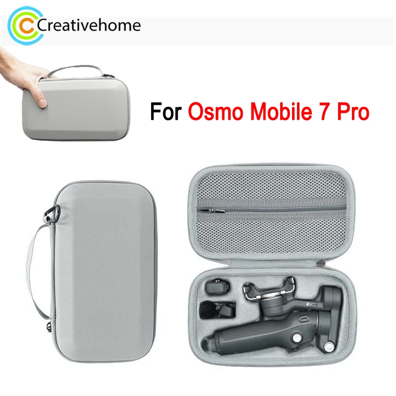 OM-7P EVA Lycra Storage Bag For DJI OSMO Mobile 7 Pro Gimbal, Portable Anti-fall Handheld Box Shockproof Handbag For DJI OM 7P