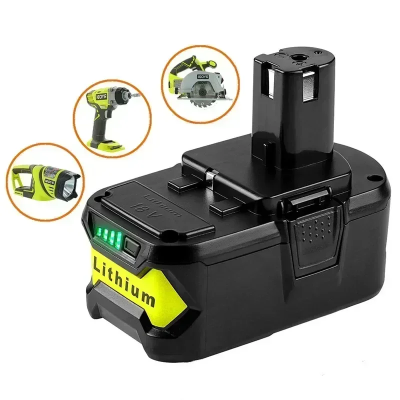 18V 12.8AH Li-ion Rechargeable Battery for Ryobi ONE+ cordless Power Tool BPL1820 P108 P109 P106 P105 P104 P103 RB18L50 RB18L40