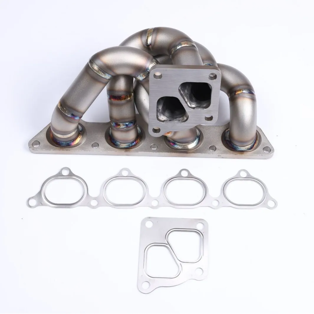 

High-strength steam pipe exhaust manifold for Mitsubishi 4G63 engines