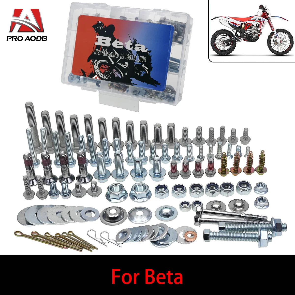 

Screw Bolt Full Fastener Kit Hardware fittings For Beta 125-530 RR RX RS Xtainer enduro and dual sport models 2001-2024 Pit Bike