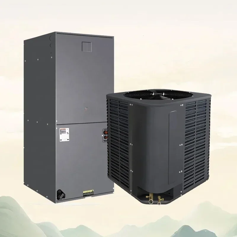 Air Handling Unit HVAC System Air Conditioner Inverter Heat Pump 18 SEER 3Ton 4Ton 5Ton Vertical Air Handler