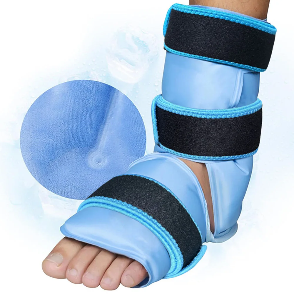 Ankle Ice Pack Wrap With Soft Plush Lining Adjustable Heel Ice Pack For Achilles Tendonitis Swelling Ankle Sprain Pain Relief