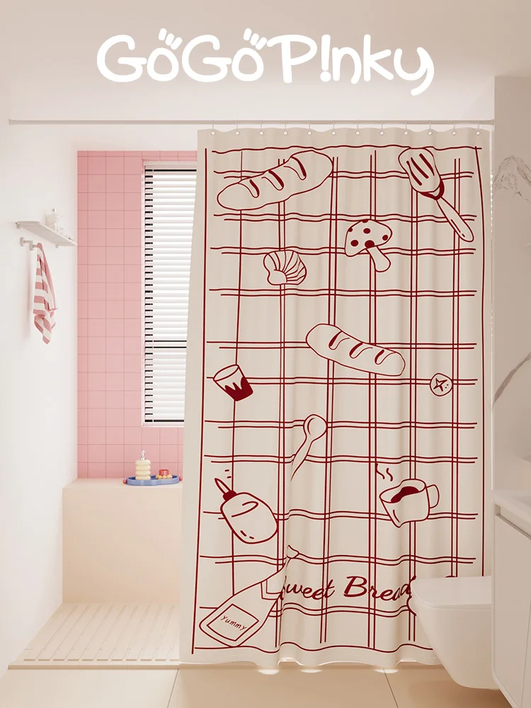 korean-sle-batoom-ower-curtain-waterproof-partition-wall-hanging-no-drilling-required-polyester-bath-room-decor