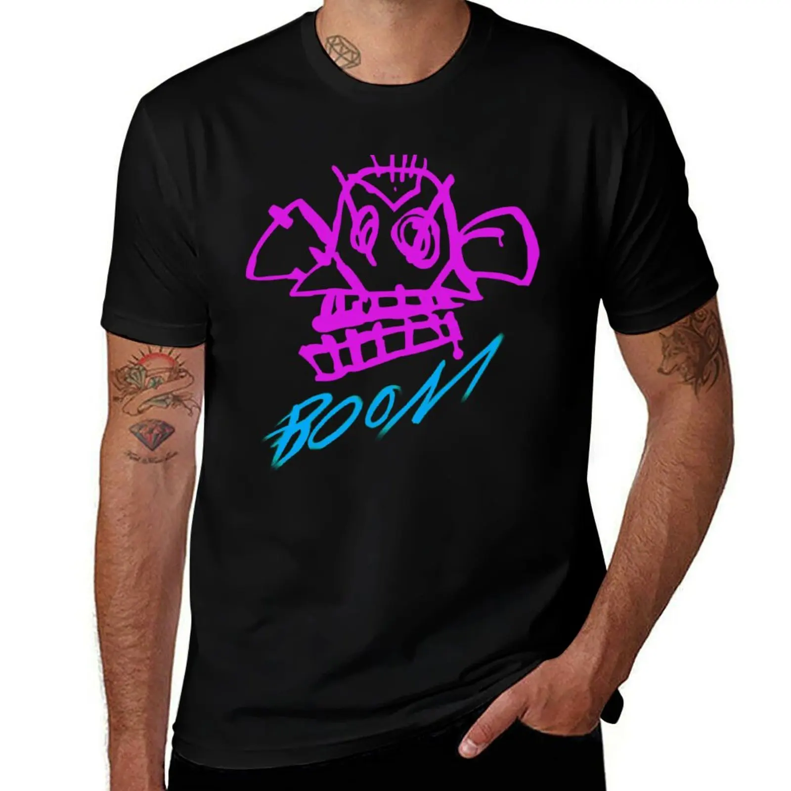 boom monkey boom jinxed T-Shirt Work Casual Loose Fit T-Shirt