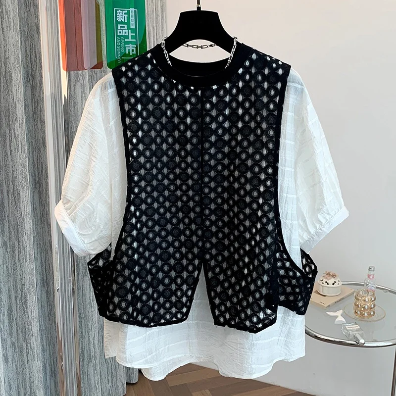 

Summer 2025 plus Size Women's T-irt ort Sve Casual Comfortable Polyester Blend round Ne Loose Fit Faionable