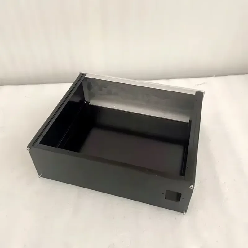Silver Aluminum Alloy Power Amplifier Enclosure DIY Empty Chassis Box for High Fidelity Digital Audio Amp Project Housing