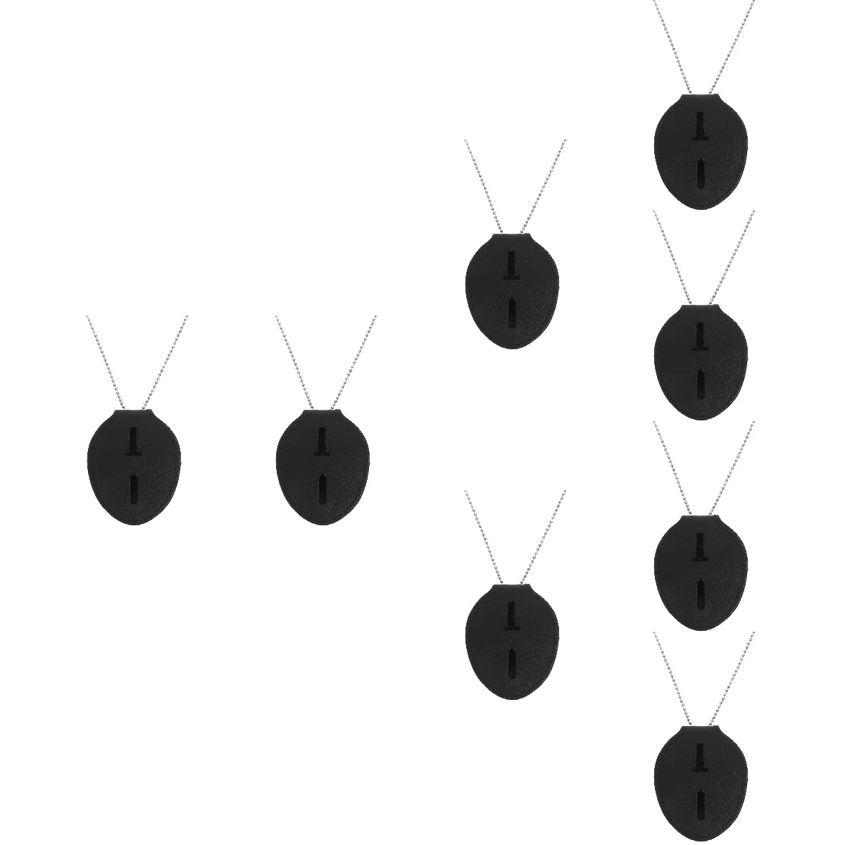 

8pcs 8 Pieces Police Id Holder Security Badge Ski Card Sleeves with Zipper Lanyard Name Guitar