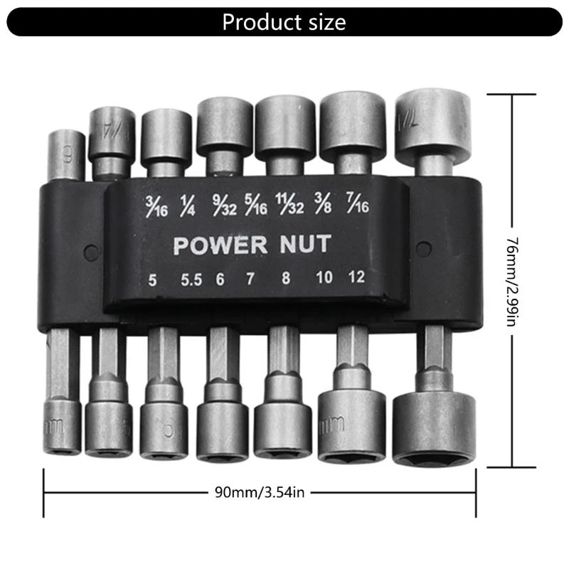 E15D 9/14PCS Driver Hexagonal Power Driver Drill Drill Bit Tool Socket Set