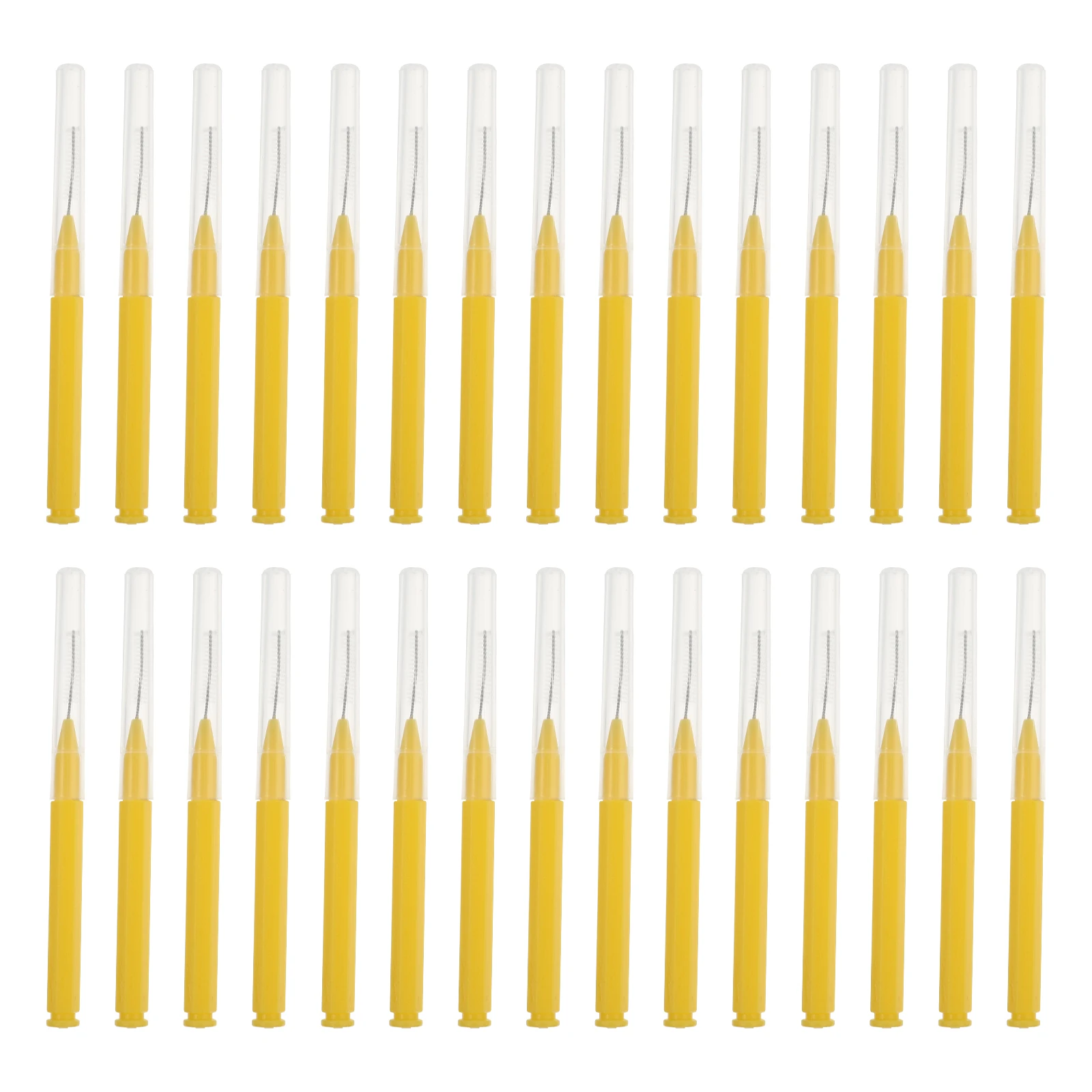 

30pcs Interdental Dental Floss Picks Set 0 7mm Yellow Tooth Cleaning Tool Dental Floss Picks Oral Care Kit Teeth Stick