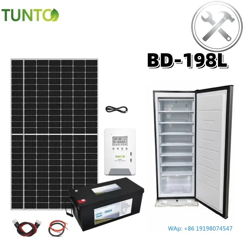 

【specialized】OEM Solar Powered DC24V Upright Ice Maker 298L 255L 198L 90KG/Day with Lithium Battery for Fish Meat Home Commercia