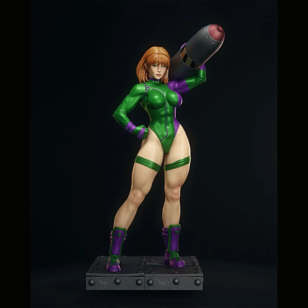 75/100/120/150mm Sexy Warrior With Cannonballs On Her Shoulders Unassembled And Unpainted  Anime Character Statue
