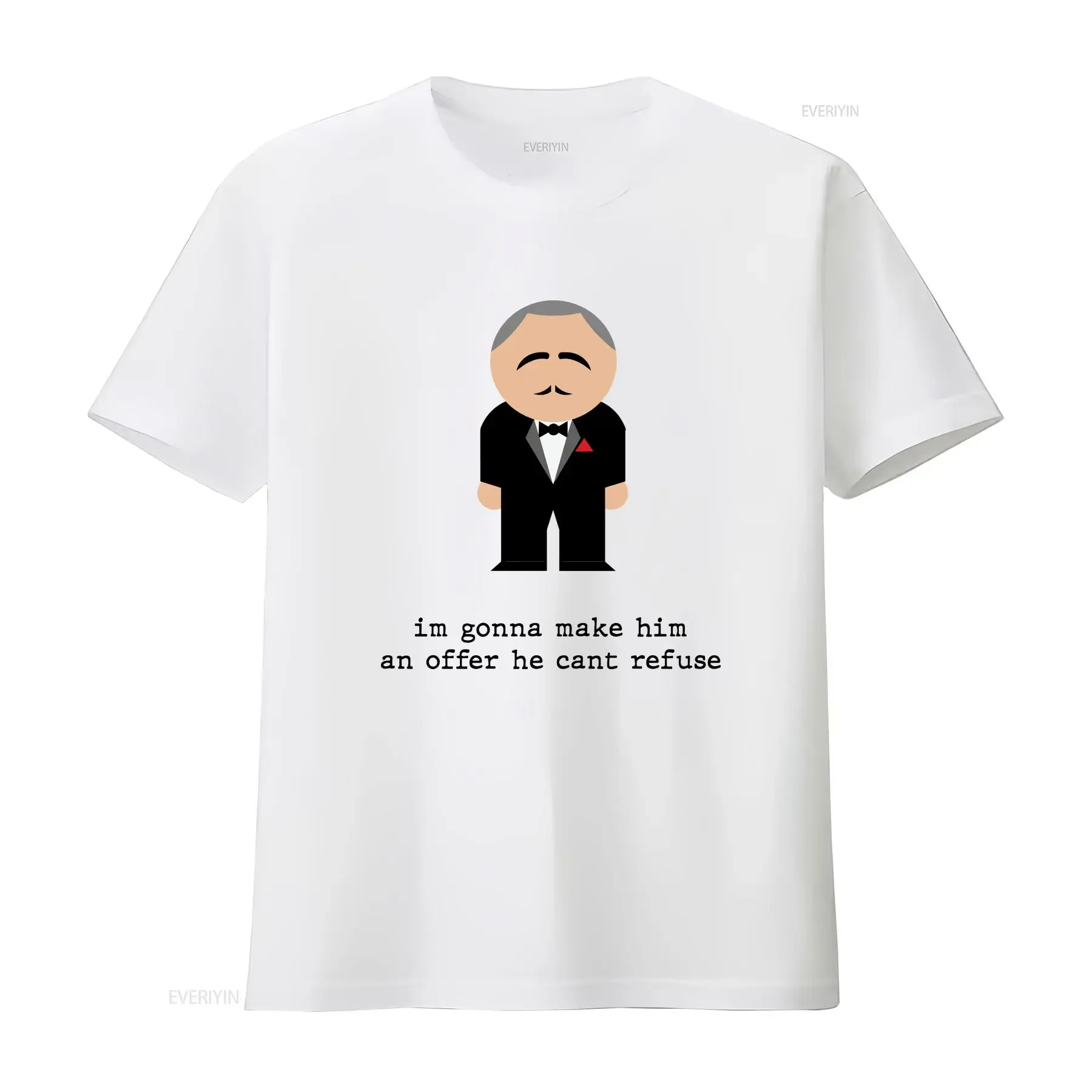 The Godfather Film Vito Corleone Movie Quote Heavy Cotton T Shirt im gonna make him an offer he can't refuse vintage Washed
