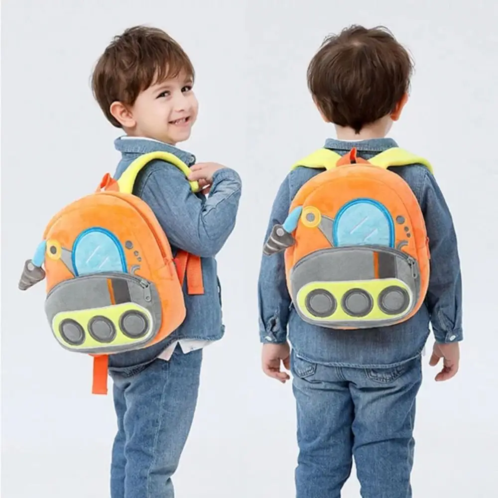 2-4 Years Old Kids Engineering Backpack for Kindergarten Primary School Christmas Gift Kids Small School Bag Plush