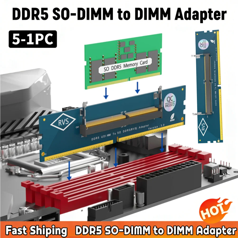 

DDR5 SO-DIMM Gaming Laptop RAM Memory Module Overcurrent Protection Laptop To Desktop SO-DIMM To PC DIMM Card for Desktop Laptop