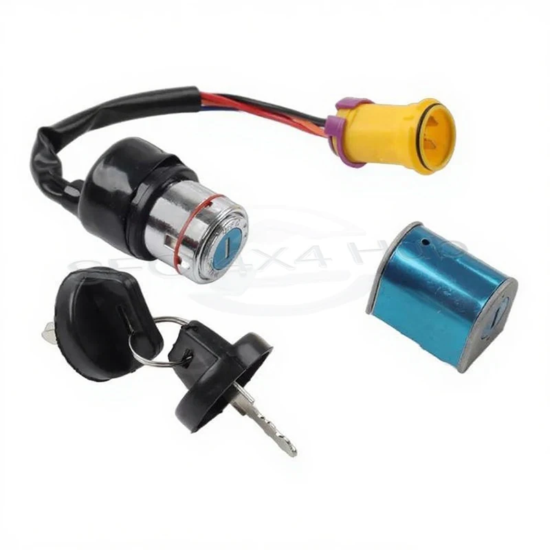 ATV Ignition switch key helmet electric door lock Applicable for BUYANG FEISHEN FA-D300 H300 LINHAI LH260 300 400 Quad bike part