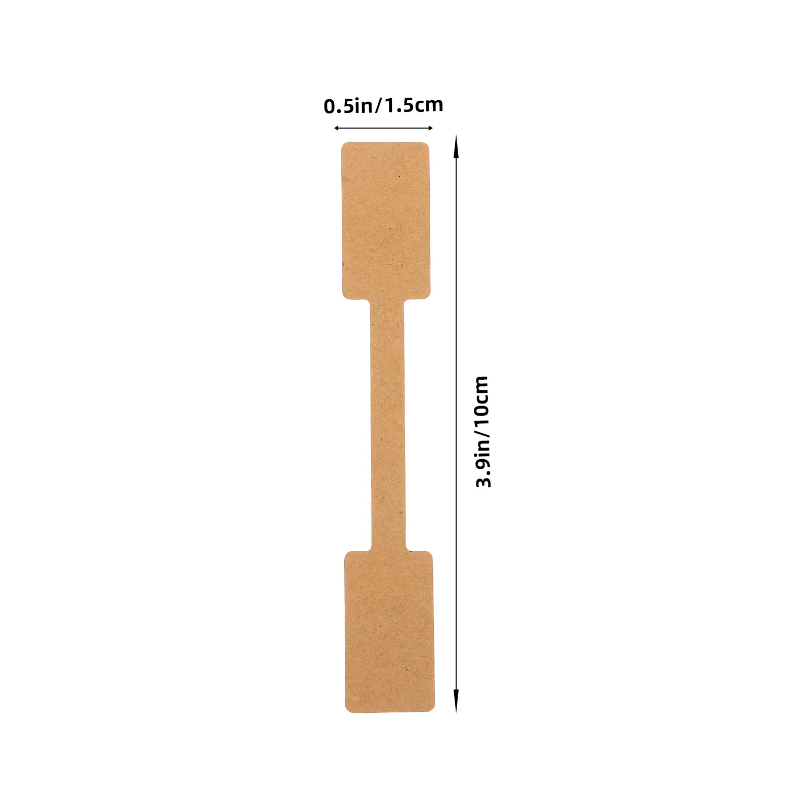 1Pack Adhesive Blank Kraft Paper Price Tags 10cm Square Jewelry Marking Labels Display Tags for Rings Clothes Crafts