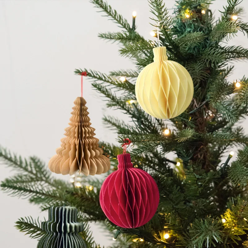 Weihnachts-Waben-Dekorationen Navidad Ornament Christbaumschmuck Neujahrs-Weihnachtsfeier Hängedekoration – Detail 3