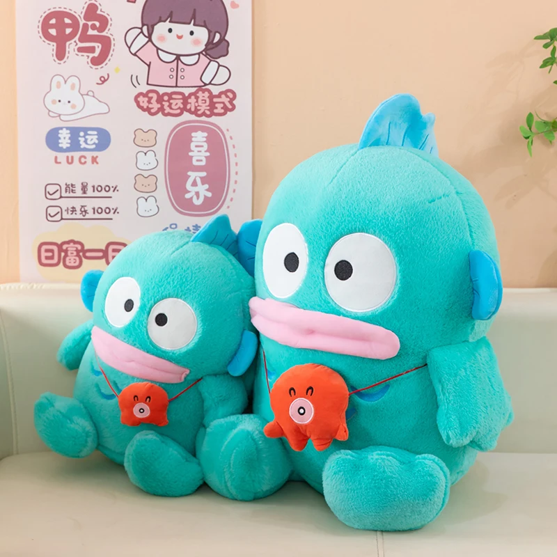 Tamanho grande sanrio hangyodon dos desenhos animados brinquedo de pelúcia hanton bonecas de pelúcia jogar travesseiro presente aniversário crianças amigos decoração do dia das bruxas