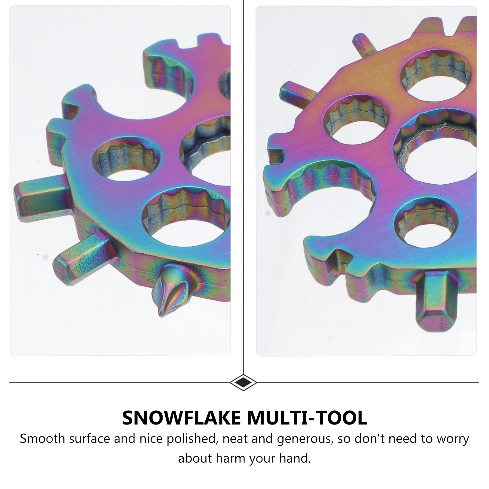 

1pc Snowflake Wrench outdoor Hand Tool Alloy Keychain Smooth Corrosion Resistant Sturdy Rustproof for Camping