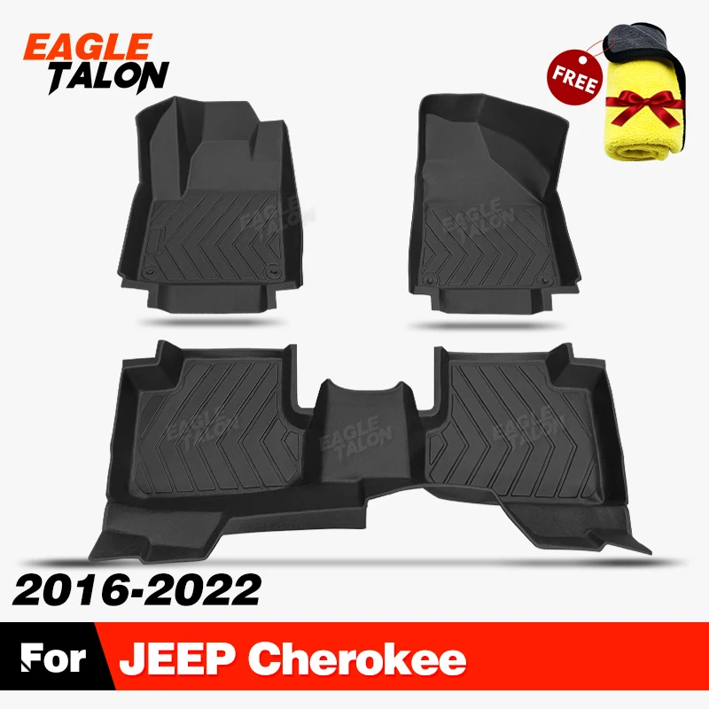 

Для JEEP Cherokee 2016-2022 2021 2020 2019 2018 2017, всепогодный напольный коврик из ТПЭ, индивидуальный ковер, аксессуары для салона автомобиля