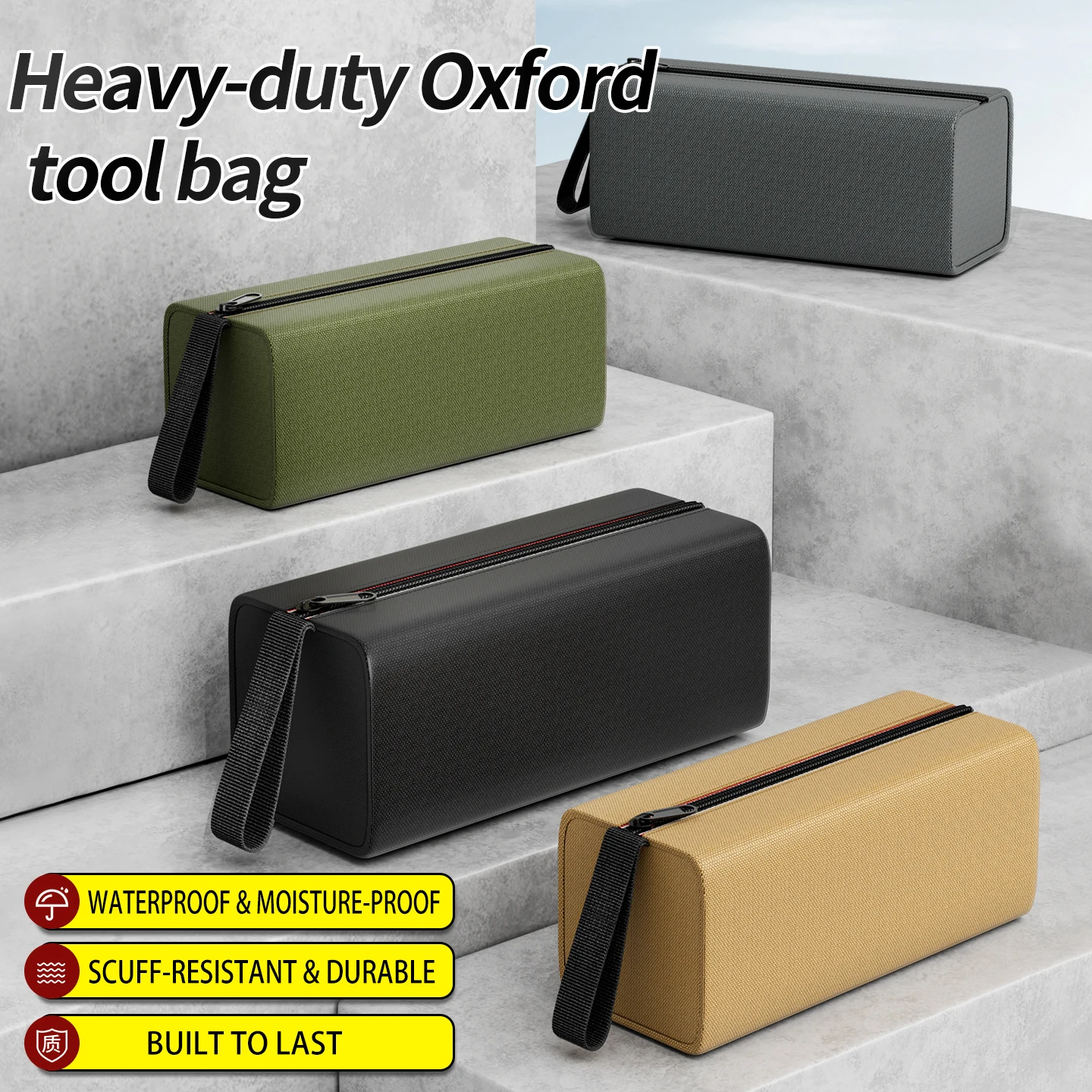 

Tool Bag Portable Handheld Tool Storage Bag Hardware Tool Storage Bag Sturdy and Wear-resistant 1680D Oxford Cloth Storage Tool