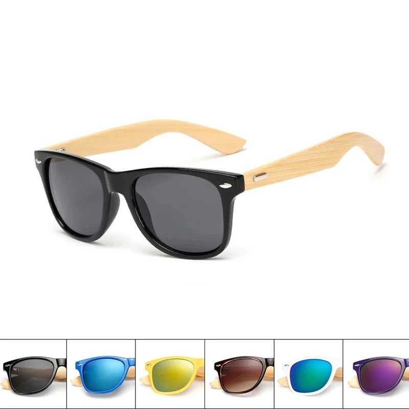 

16 color Bamboo Sunglasses Men Wooden Sunglasses Women Brand Designer Mirror Original Wood Sun Glasses retro de sol masculino