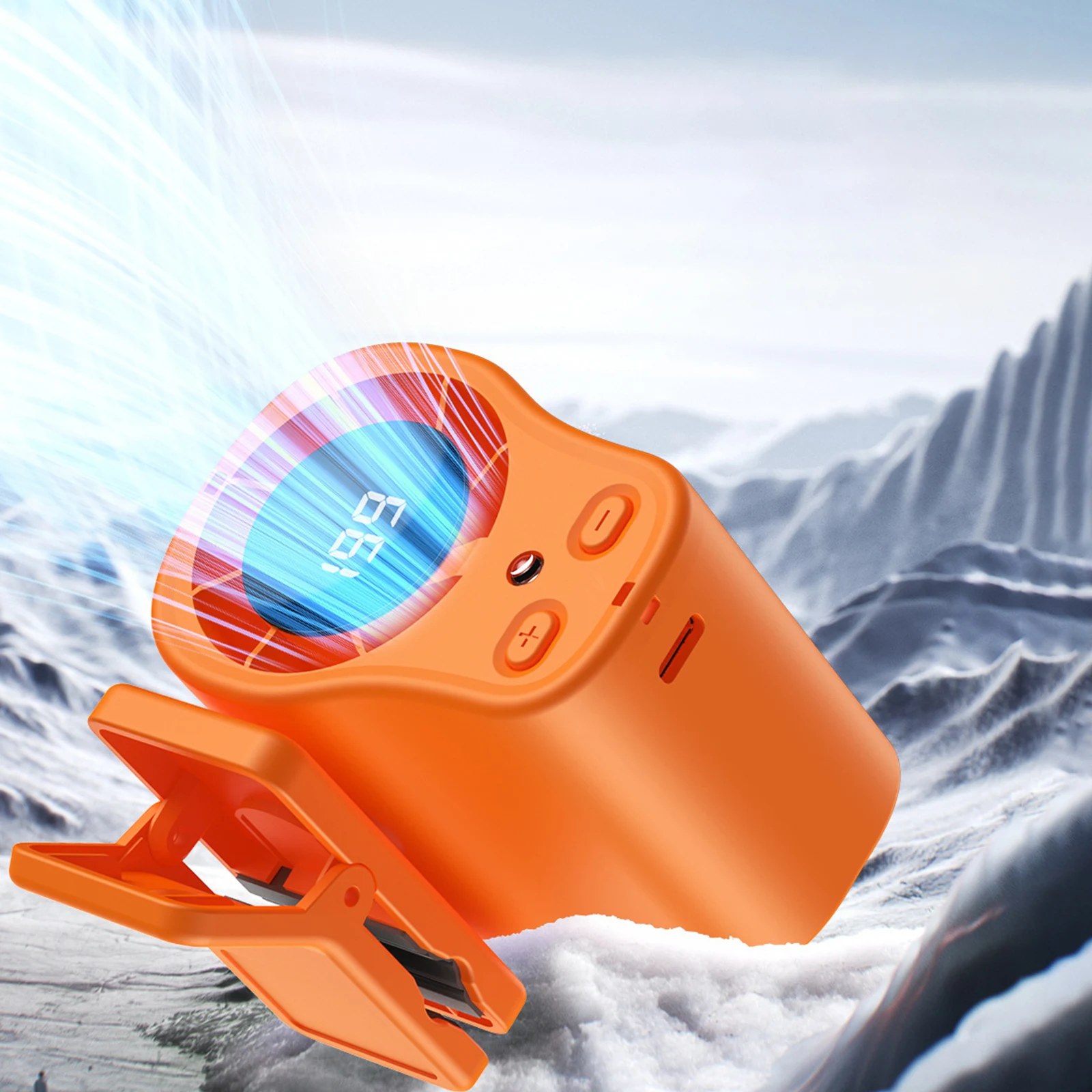 Rechargeable Wearable Belt Waist Fan 199 Speeds 360° Rotation Portable Car Ac Semi-Cooling Technology for Cars Work Camping