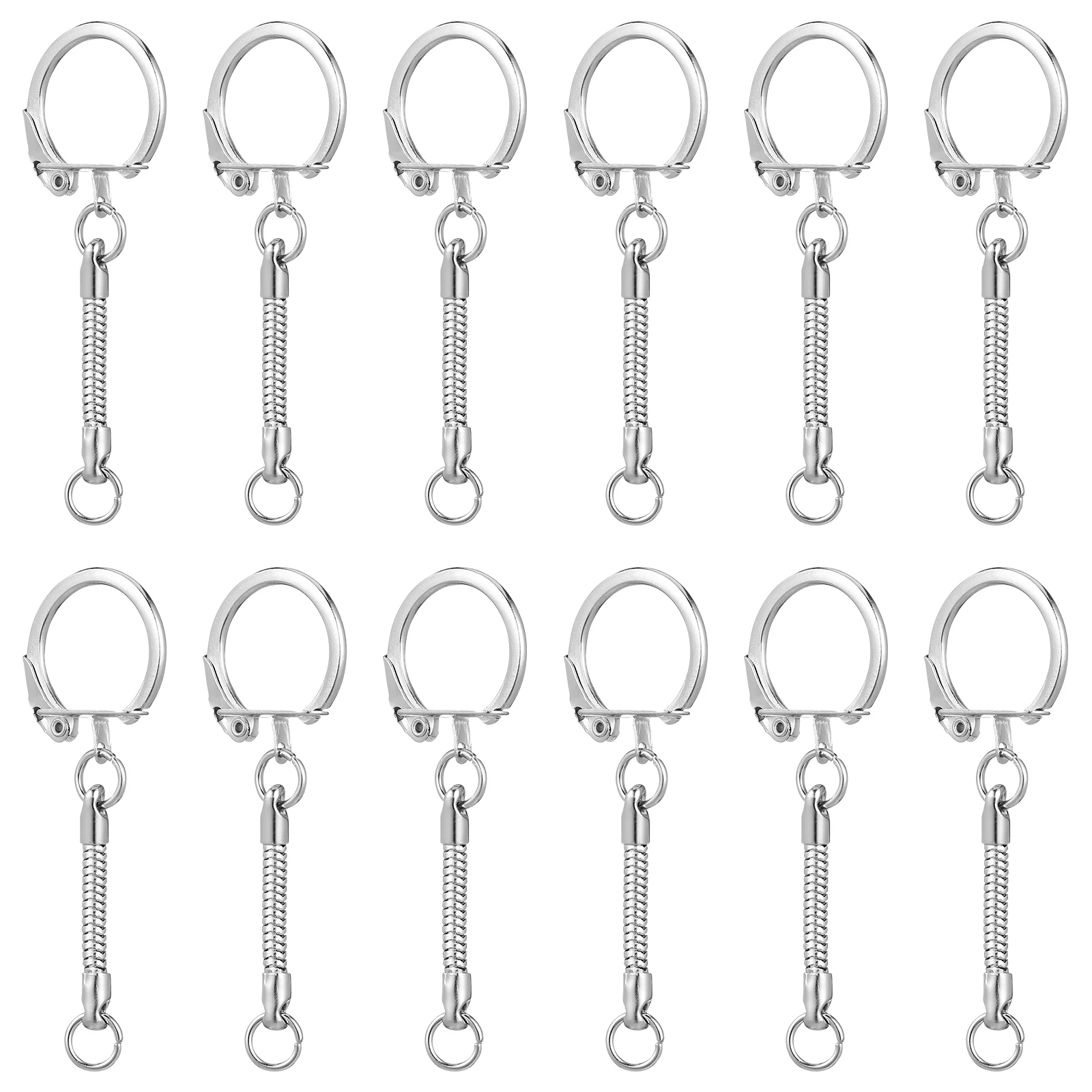 

30 Pcs G-shaped Keychain for Crafts Jewelry Making Cute Charms Accessories Elastic