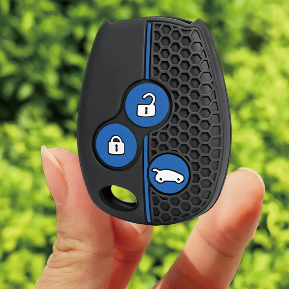 For Renault Clio Trafic Twingo Kangoo Master Modus For Dacia Duster Sandero 3 Button Silicone Three Button Remote Key Cover